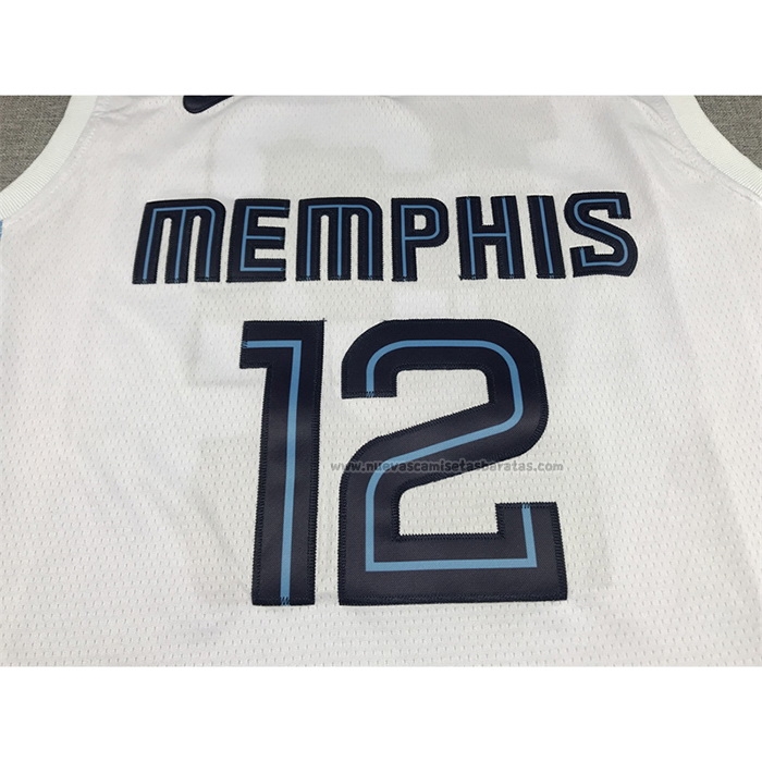 Camiseta Memphis Grizzlies Ja Morant NO 12 Association 2022-23 Blanco